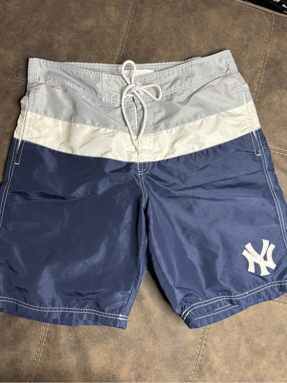 Genuine Merchandise Navy and Light Gray Men’s Swim Board Shorts